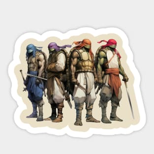 THE 4 NINJA TURTLES OF THE DESERT Sticker